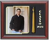 3art Graduation 8x10 Picture Tassel Frame, Mahogany/Black (Customizable)