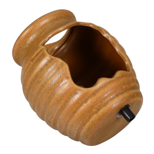 VOSAREA Flowing Water Pot Ecological Tank Outdoor Jar Fountain for Courtyard Landscape Decor Indoor Fish Tank Accessories and Ceramic Pot for Garden Waterfall