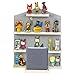 QILUCKY Shelf with Space for 24 Figures, Box Magnetic Wall Shelf for Children to Play and Collect (House - Gray)