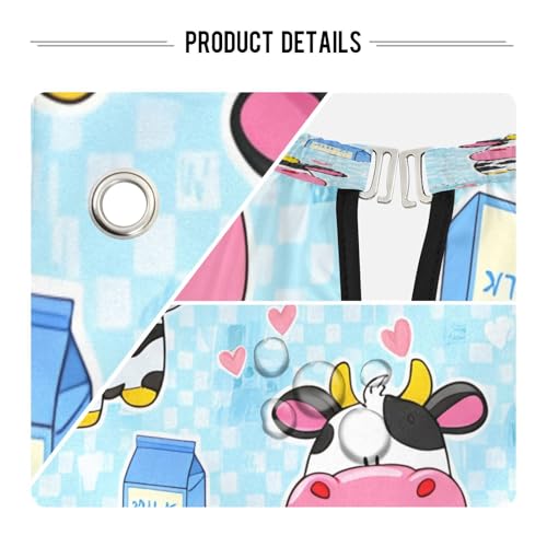 Capa de Corte de Pelo Cartoon Cows Impermeable Profesional para Barbería con Cierre de Broche Ajustable para Estilismo y Peluquería miniatura 4