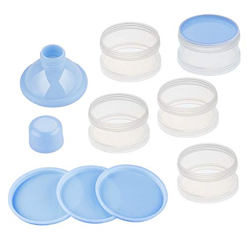 Image of 1PCS Baby Milk Powder Formula Dispenser On The Go, 5 Compartments Stackable Formula Container for Travel, Baby Milk Powder Kids Snack Container, BPA Free, Portable Storage Box