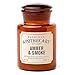 Paddywax Apothecary Collection Scented Soy Wax Jar Candle, 8-Ounce, Amber & Smoke