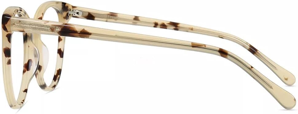 Firmoo 2023 Blue Light Blocking Reading Glasses 2.5, Anti Glare Lens Blue Light Reader Glasses, Pattern Ivory Round Computer Glasses for Screens