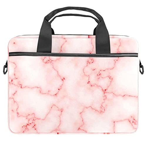 Sac à bandoulière pour ordinateur 13 à 14.5 pouces avec motif hibou et marbre rose
