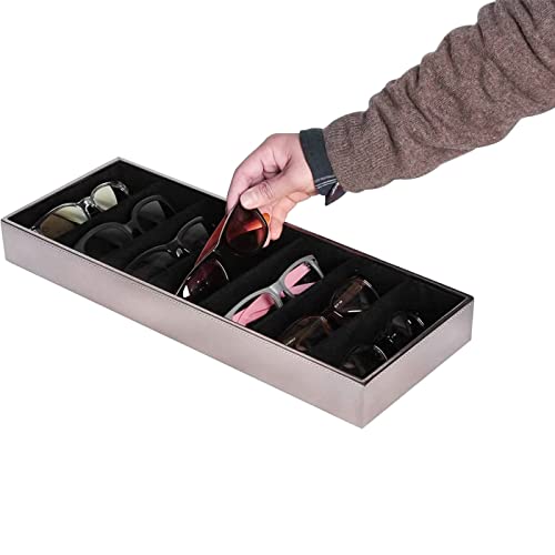 image for J JACKCUBE DESIGN JackCubeDesign Leather 7 Compartments Eyeglass Displ