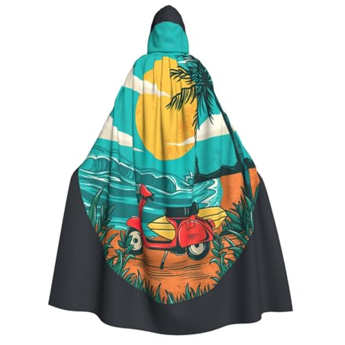 Cape à capuche coucher de soleil pour vivre vos meilleurs festivals et cosplay