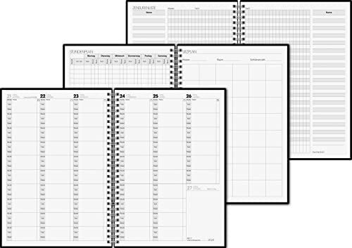 BRUNNEN Lehrer-Sortiment 2023/2024 2 Seiten = 1 Woche Überformat A5: 17 x 24 cm blau