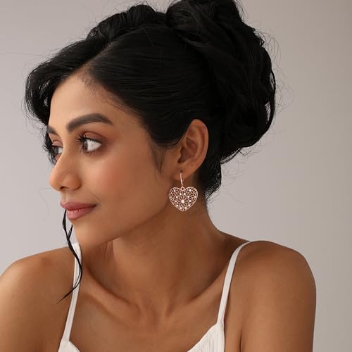 Image of TRUESILVER ACPL 925 Sterling Silver BIS Hallmarked Designer Drop & Dangle Leverback Earrings for Women
