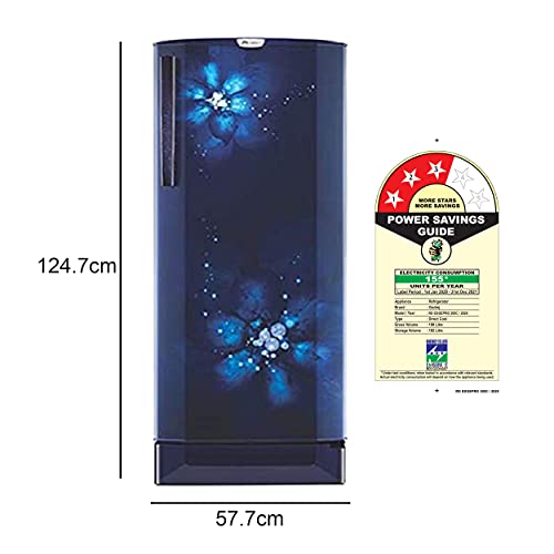 Image of Godrej 190 L 3 Star Direct-Cool Single Door Refrigerator (RD EDGEPRO 205C 33 TAF ZN BL , Zen Blue, 2022 Model)
