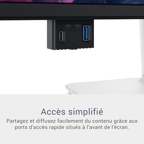 Dell 34 Plus USB C Écran PC S3425DW WQHD 3440x1440 21:9 Incurvé 120Hz VA 1ms AMD FreeSync Premium HDR10 Réglage en Hauteur Haut parleurs intégrés 2 USB C 2 HDMI 2 USB Garantie - vue 7