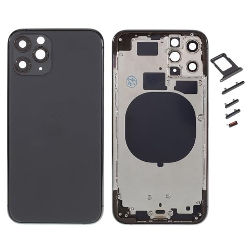 Chassis Arriere en Vitre pour iPhone 11 Pro Gris avec Coque et Tiroir SIM