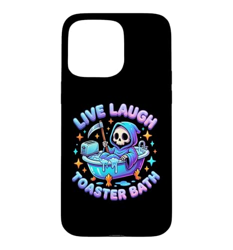 Live�ALaugh�AToaster Bath ? �y�������Ƃ킴�m�x���e�B�X�P���g���~�[�� �X�}�z�P�[�X iPhone 15 Pro Max �p