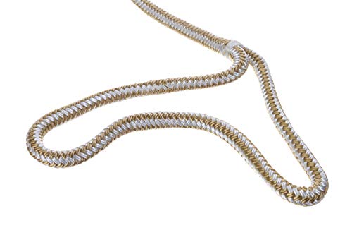 Seachoice Doppia Treccia 1/2 X 15' Nylon Dock Line, Oro/Bianco - 3