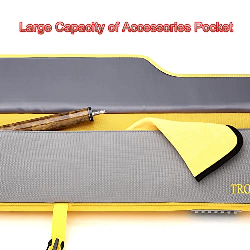 TROUFY Backpack 4x4 Pool Cue Case Yellow for Carrying 4 Pool Cue Sticks,Pool Queue Case (Blue) - Image 4