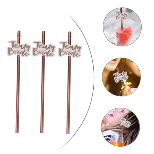 20 pitillos desechables de papel dorados para fiesta miniatura 4