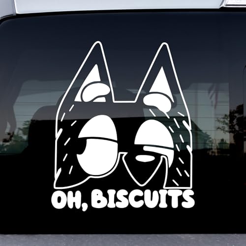 Image of 5pcs OH, Biscuits Car Decal Sticker for Truck Bumper Window Vehicles (6x7)