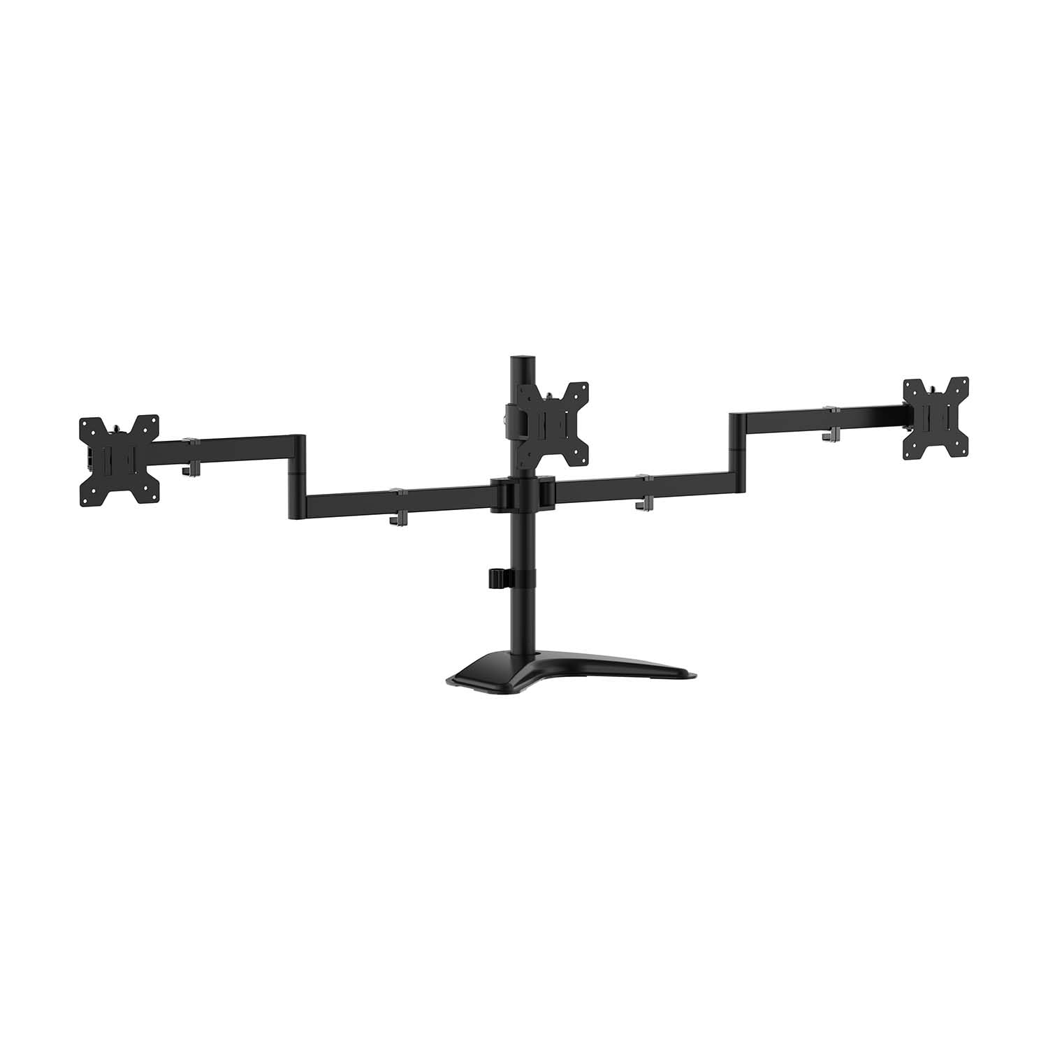 Aisens Support de Table avec Socle Eco Rotatif et inclinable pour 3 écrans 10 kg de 13-27 Noir