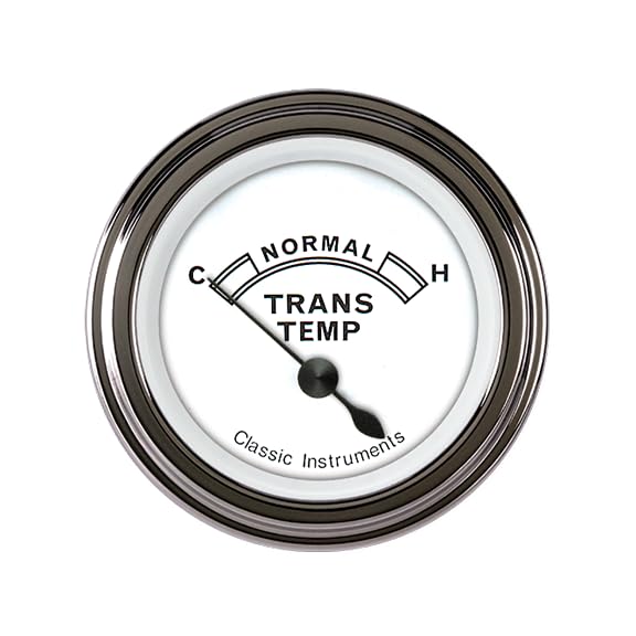 Classic Instruments CW27SLC Classic White 2 1/8"" Transmission Temp
