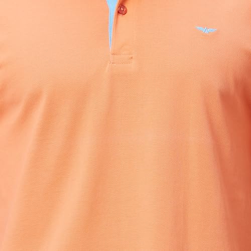 Image of Park Avenue Slim Fit Pure Cotton Print Pattern Polo Neck Casual T-Shirt