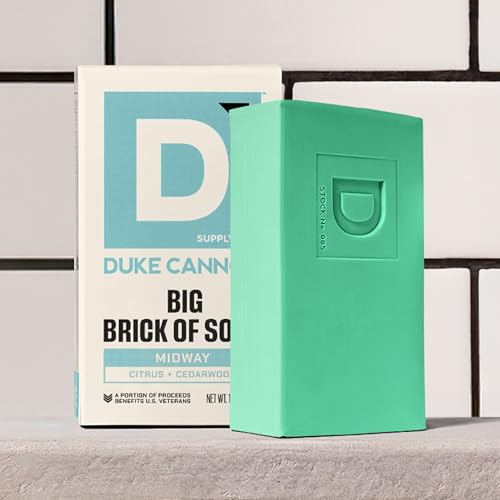 Image of Duke Cannon Supply Co. Extra Large Bar Soap Bundle - Men's Natural Bar Soap with Masculine Scents - All Skin Types - Big Brick of Soap - 3 Pack - Midway,10 oz (3 Pack)