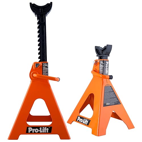 Pro-LifT Heavy Duty 6 Ton Jack Stands Pair - Double Locking Pins - Handle Lock and Mobility Pin for Auto Repair Shop with Extra Safety