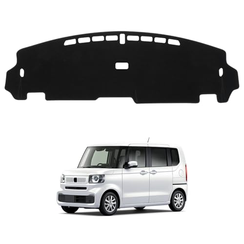 CARVANTA 新型 NBOX JF5 JF6 ダッシュボードマット サンシェード内蔵大型ルーフコンソール装着車 ダッシュボードカバー 車型専用設計 ダッシュマット N-BOX JF5 JF6 2023年10月～現行 日焼け対策 映り込み軽減 劣化防止 難燃繊維 カー用品 1枚セット (NBOX JF5/6 サンシェード内蔵大型ルーフコンソールなし用)