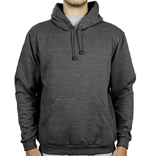 Moletom Masculino Algodão Canguru Liso Forrado Macio Bolso Capuz Cor:Cinza;Tamanho:GG