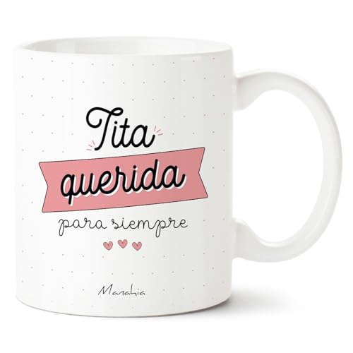 Manahia - Caneca tita - Tita querida para sempre | Caixa de presente em kraft | Impressa em França | Presente para tia, mug tita, amor tia, detalhe especial