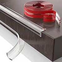 Fhlbestyu 6/2/4 Meter Kantenschutz Baby with 4 Ecken Kantenschutz, Eckenschutz Baby Selbstklebend, Glastisch Edge Corner Protection für Baby Weich Tischkantenschutz Klebebänder