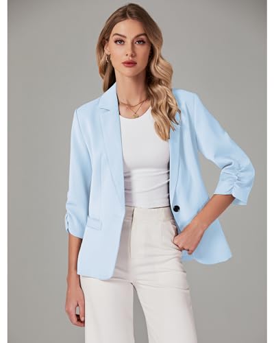 Image of LookbookStore 3 /4 Sleeve Blazers for Women Business Casual Fitted Jackets