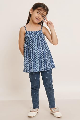 Image of COTLAND Fashions Jaipuri Cotton Printed Girl Strappy Top