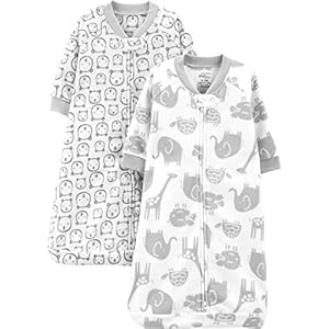 Simple Joys by Carter’s Unisex Babies’ Microfleece Sleepbag Wearable Blanket, Pack of 2