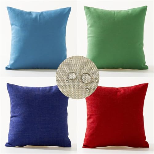 Housse de coussin imperméable en lin haut de gamme 30x30cm pour canapé moderne