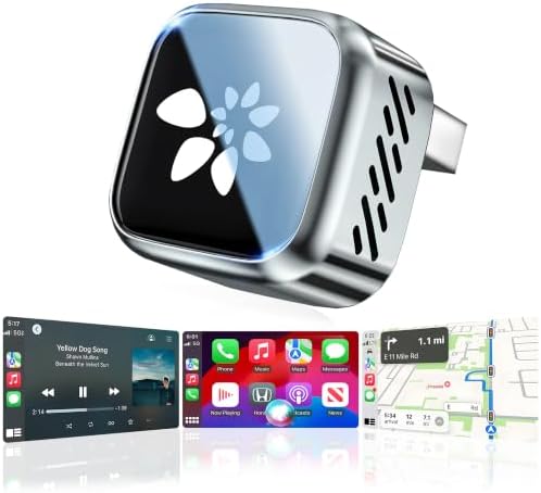 2026 Upgraded Wireless CarPlay Adapter, 2-in-1 Mini CarPlay Adapt...