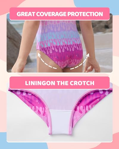 Image of Angel season Girls Swimsuits Kids Bathing Suit One Piece Swimwear with UPF 50+ Cute