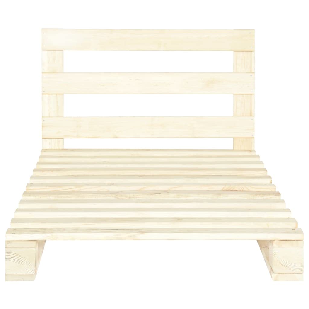 Genérico Estructura Cama palets sin colchón Madera Maciza Pino 100x200cm,Mobiliario,Camas y Accesorios,Camas y somieres-285242