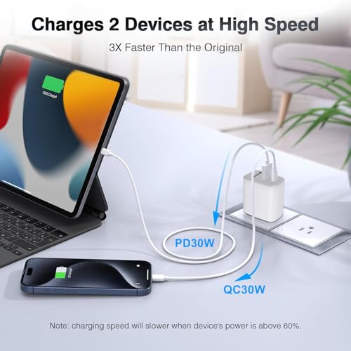 UNIGEN 30W Fast Type C Wall Charger, Power Delivery & Mach USB Charger Fast Charging Compatible with iPhone, iPad, Samsung Galaxy, Note, Redmi, Mi, Oppo, Smartphones BIS Certified-White - Image 5