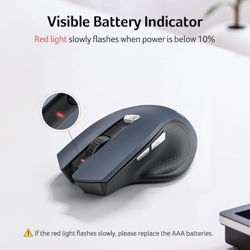 Acer Wireless Mouse for Laptop, 2.4GHz Computer Mouse 3 Adjustable 1600 DPI - 4