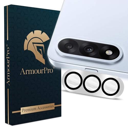 Image of ArmourPro Camera Lens Protectors for OnePlus Nord 5 Tough HD Individual Aluminum Alloy Lens Ring Cover, Scratch Resistant, Thin Tempered Glass| Silver