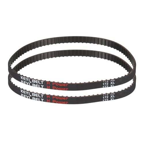 sourcing map 2 cinghie dentate 172XL 037 a 86 denti, in gomma, larghezza 0,9 cm, passo 0,5 cm, cinghie di ricambio meccaniche