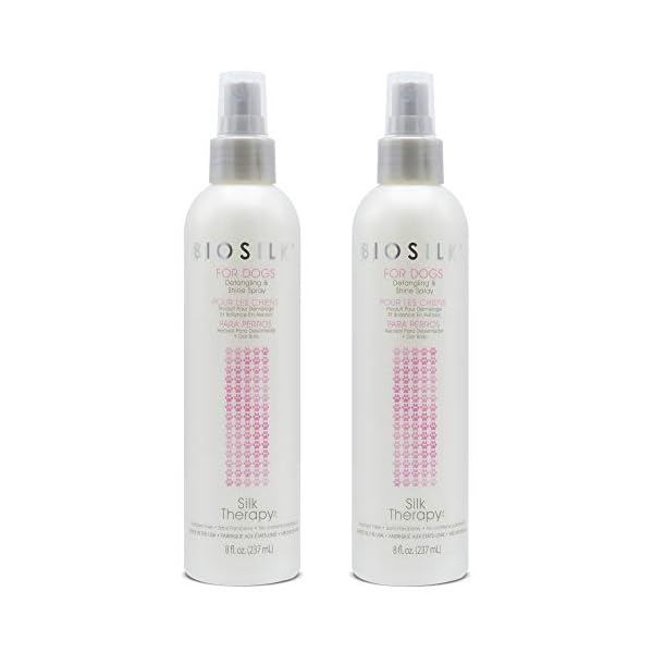 BioSilk for Dogs Silk Therapy Detangling Plus Shine Protecting Mist for Dogs | Best Detangling Spray for All Dogs…