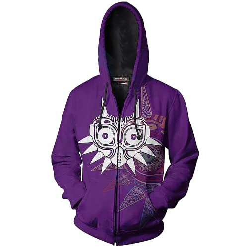 Game The Legend of Zelda - Sudadera unisex con cremallera para cosplay, impresión digital en 3D,...