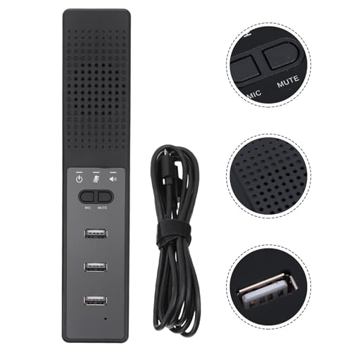 Altavoz para PC con micrófono USB y cuerpo de ABS mini portátil 7