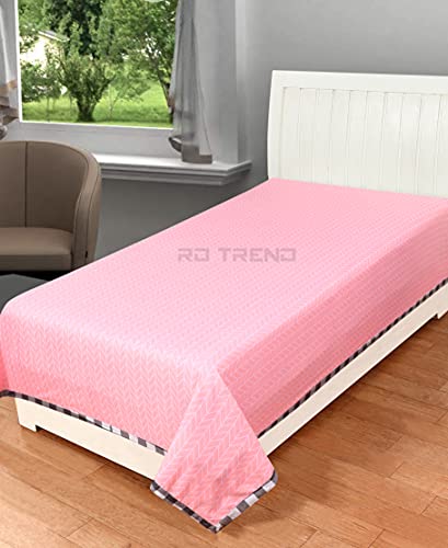 Image of RD TREND Cloud Cotton AC Summer Chadar for Sleeping | 210 TC Soft Lightweight Breathable Single Topsheet /Odhne Wali Chadar | Single Bed Bedsheet 60x90 Inch Pink