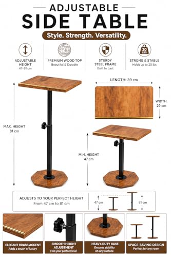 Image of Hight Adjustable Multi Purpose Table for Home and Hospital, Laptop,
