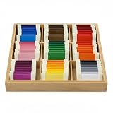 LeeQinersw Kinder Farblernspiel Farbzuordnung Holzspiel Set Farbsortierbrett Sensorikspiel Lernspielzeug Frühpädagogik für Vorschule Heimunterricht