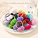 40Pcs Girls Hair Accessories - Small Fluffy Pom Ball Elastic Ponytail Holders and Rubber Bands for Baby Girls, Toddlers, Infants