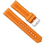 HiCycle2 20-22mm Rubber Watch Band Strap Replacement For Tag Heuer Aquaracer (Orange, 22mm)