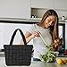 CAMTOP Lunch Box for Women Girls Insulated Cute Lunch Tote Bag Lunchbox Cooler Bag for Work Travel Picnic (Black)