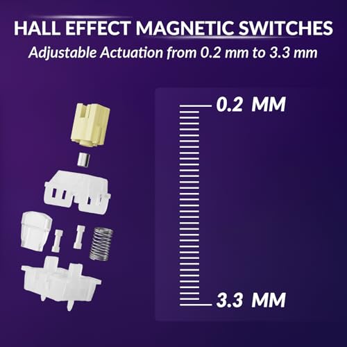 Image of Keychron K10 HE Wireless Hall Effect Keyboard, Full-Size, Rapid Trigger, Adjustable Actuation, 2.4GHz /Bluetooth /Wired, RGB Backlit, Lime Silent Banana Magnetic Switch, for Mac /Windows /Linux